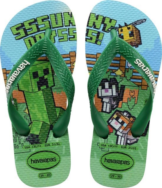 Havaianas Minecraft Groen