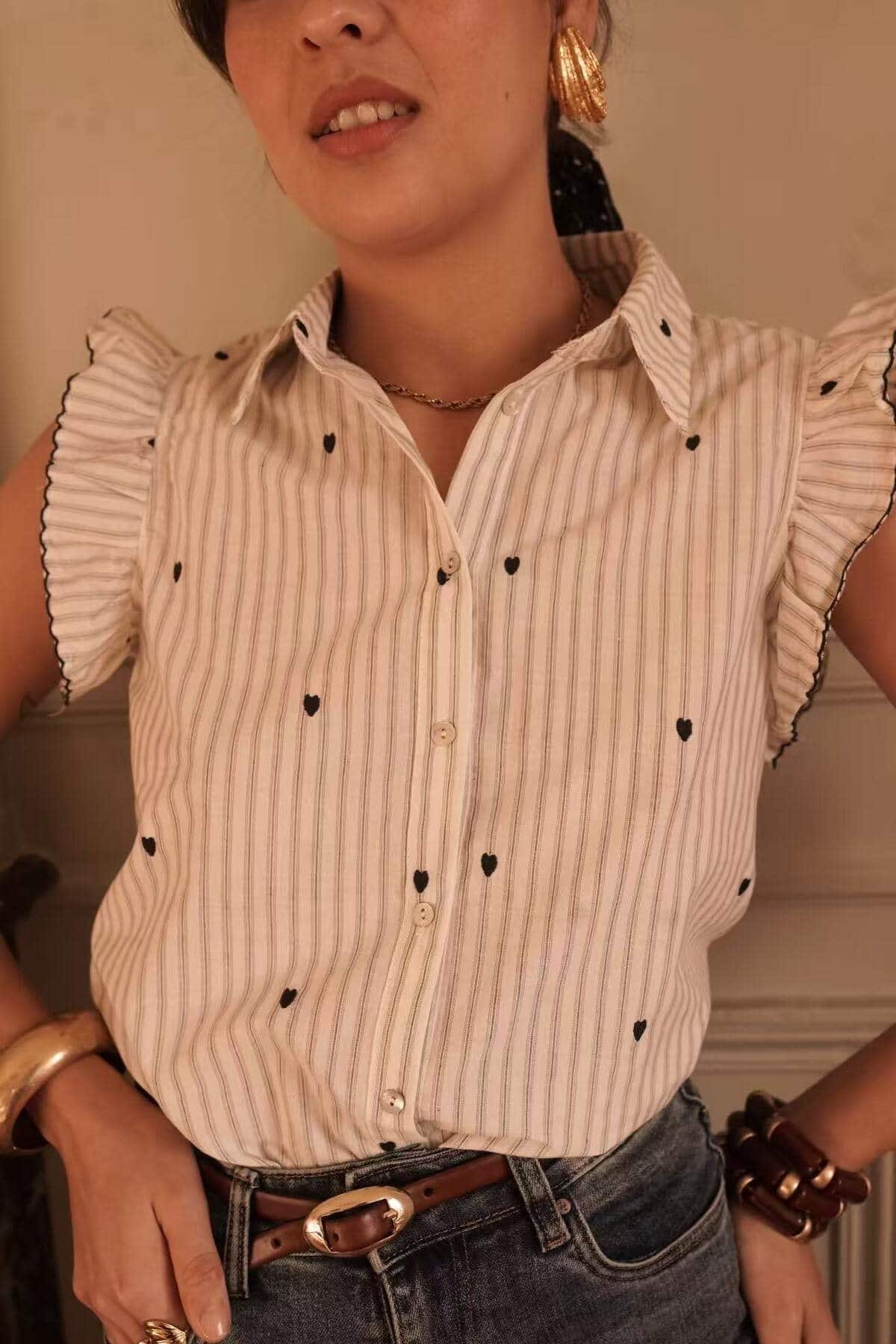 P'tit Belle blouse Heart