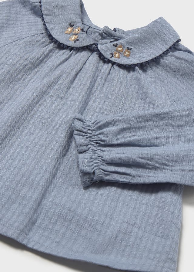 Mayoral blouse collar blue