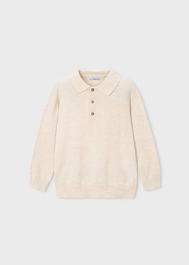 Mayoral knit polo Stone